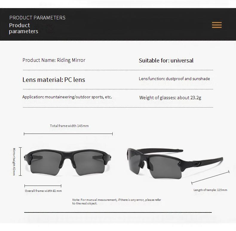 New Sports Sunglasses Half Frame Outdoor Cycling Polarized Sunglasses Colorful To Prevent External Rays Glasses_voghion.com