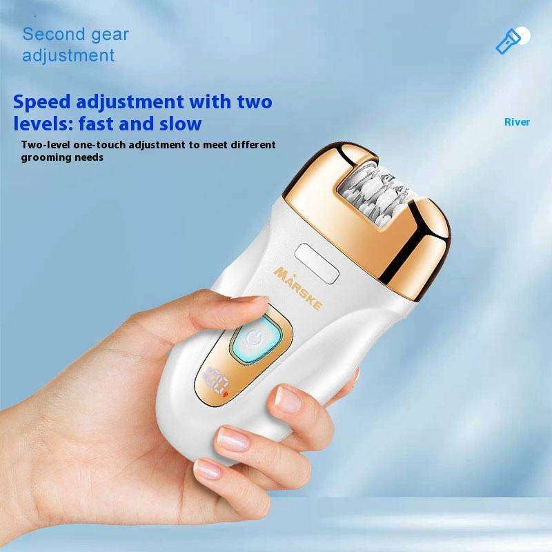 MARSKE 3-in-1 Electric Hair Removal Device For Women - Painless Epilator, Foot File & Bikini Trimmer, USB Rechargeable, Waterproof_voghion.com