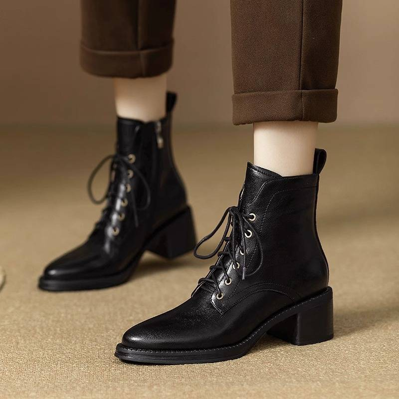 French Pointed-toe Fleece Cotton Shoes 2025 Autumn/Winter Women's New Style NO.51_voghion.com