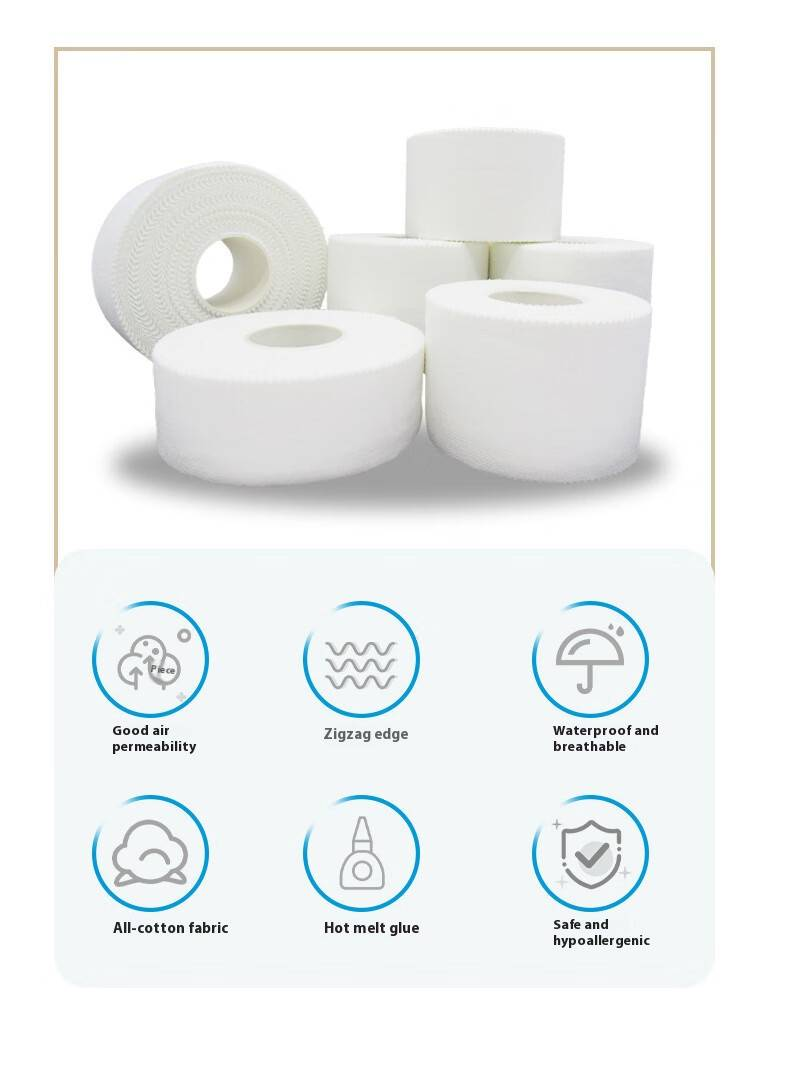 Self-Adhesive Sports Tape – Premium Latex Elastic Bandage For Ankle, Wrist & Finger Support (2.5cm/3.8cm/7cm Width Options, White/Skin Color)_voghion.com