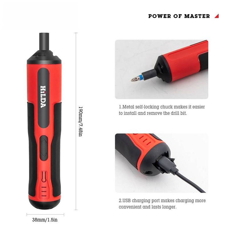 Ensemble de tournevis électriques sans fil au lithium-ion : compact, rechargeable et puissant, pour un usage domestique et professionnel._voghion.com