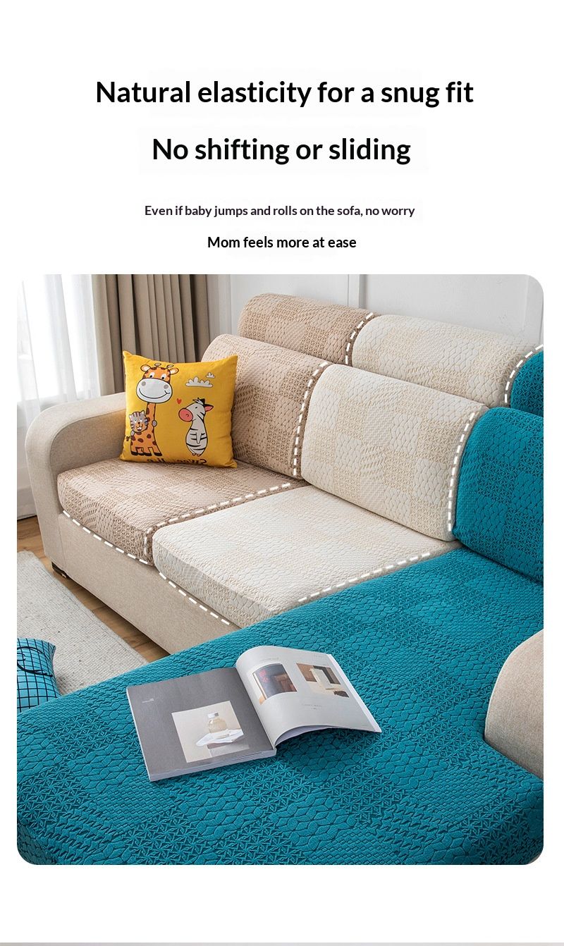 Copridivano Jacquard – Protezione per divano elasticizzata in poliestere di alta qualità, design moderno e minimalista, antiscivolo e anti-gatto_voghion.com