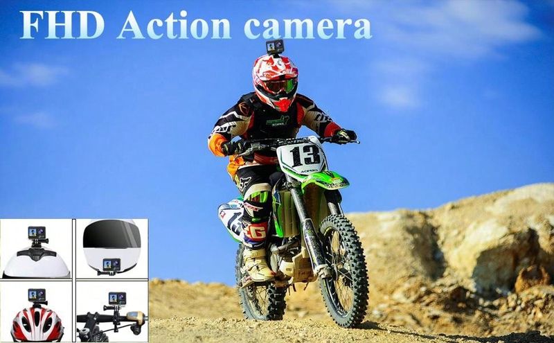 Cámara deportiva para exteriores con pantalla dual 4K y WIFI, videocámara para ciclismo, resistente al agua hasta 30 m_voghion.com