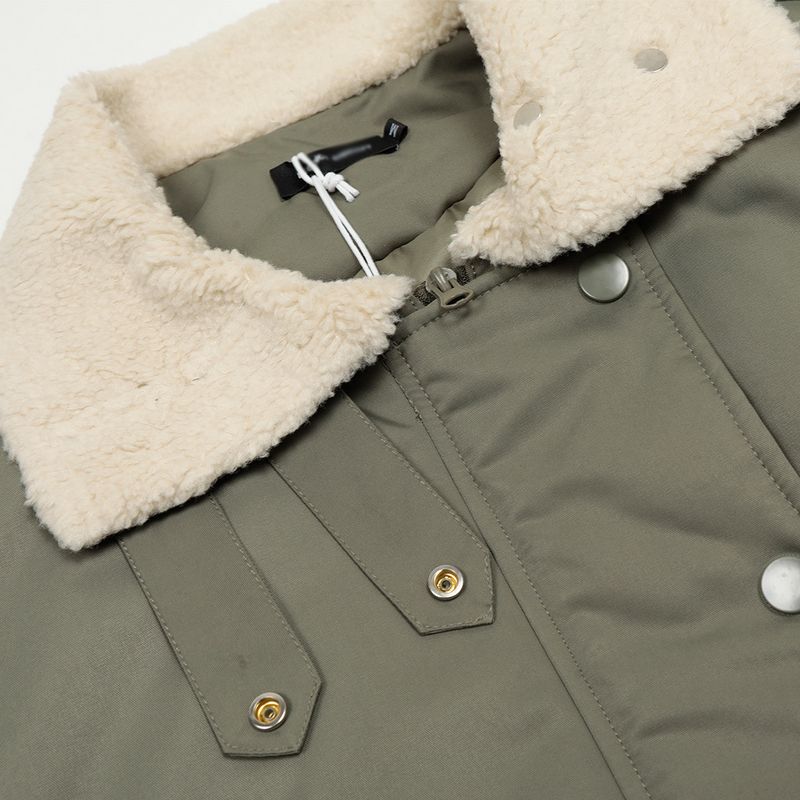 Herren Winter Funktionsmantel aus dicker Baumwolle mit Pelzkragen und Fliegerjacke im Faltendesign_voghion.com