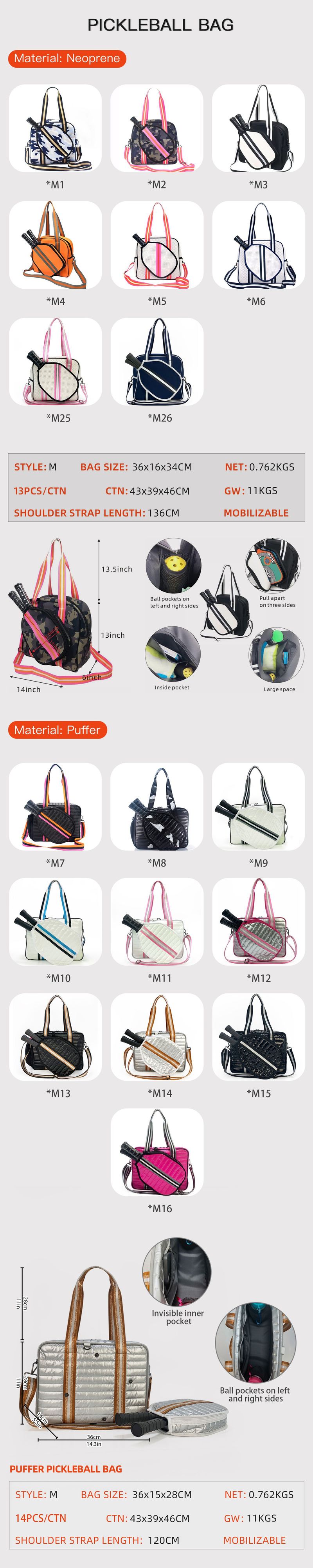 Multifunctional Badminton Large Capacity Outdoor Tennis Sports Crossbody Pickleball Racket Bag_voghion.com