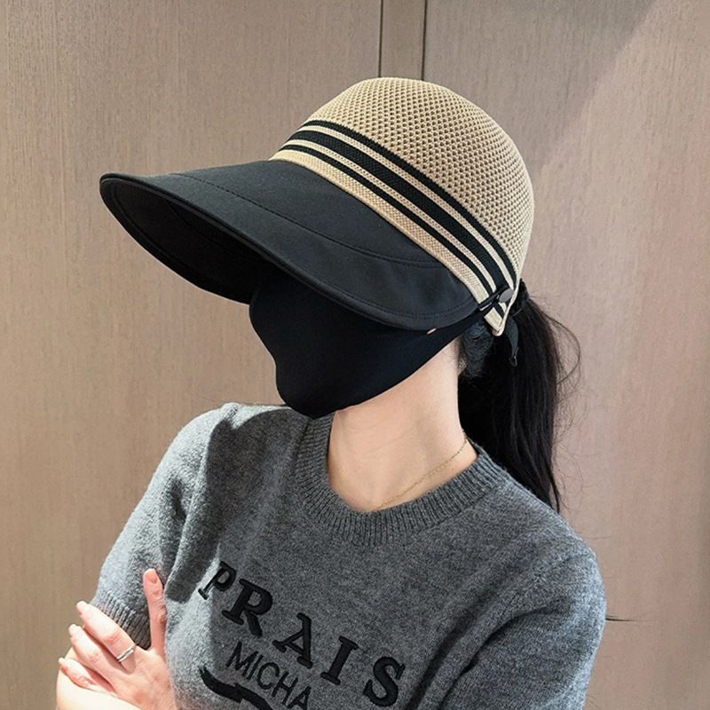 Pêcheur pour femmes, nouveau masque respirant à blocs de couleurs, polyvalent pour l'été, peut accrocher un masque, couvre-visage_voghion.com