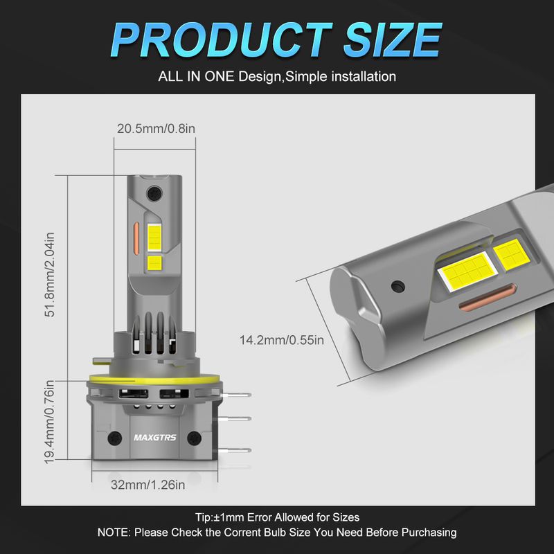 H15 Headlight Bulbs G2 H7 LED For Golf 6 3 Canbus Lamps High Low Beam Car Daytime Running Lights DRL For Mercedes Audi_voghion.com