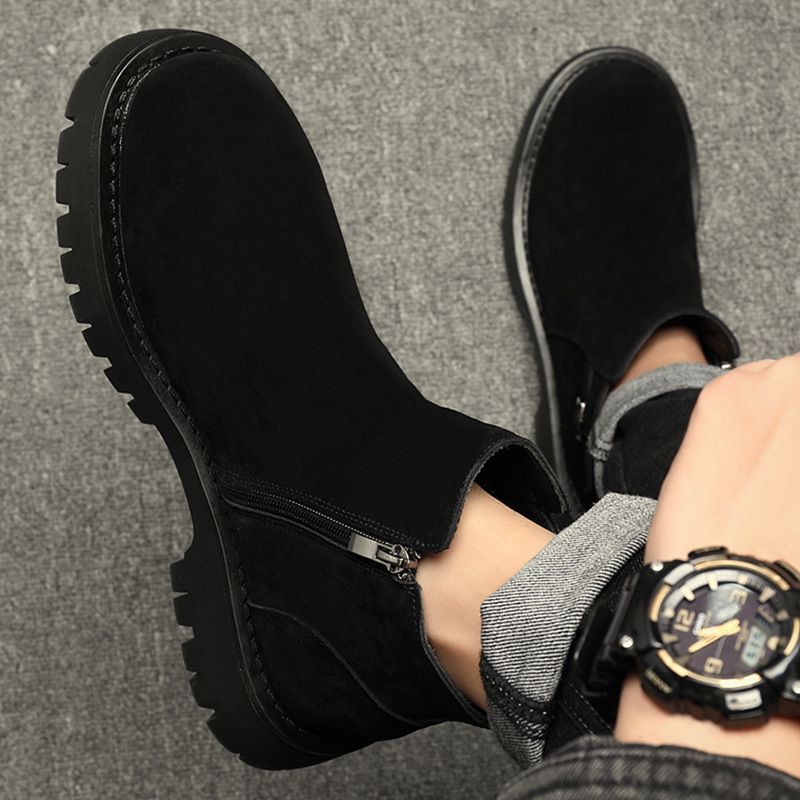 Martin Boots Tooling Koreanische Version Herren Chelsea Boots Herren rutschfeste Windleder Herren Mid-Top Lederschuhe_voghion.com