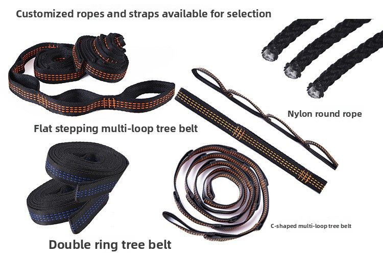 Outdoor Nylon Parachute Fabric Hammock Single Double Camping Cycling Indoor Leisure Swing Hanging Chair Shi Yi_voghion.com
