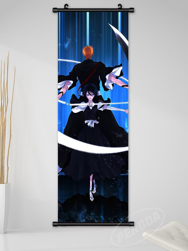 Impression jet d'encre haute définition Bleach Anime japonais Kurosaki Ichigo Toshiro Masamune Peinture décorative Byakuya_voghion.com
