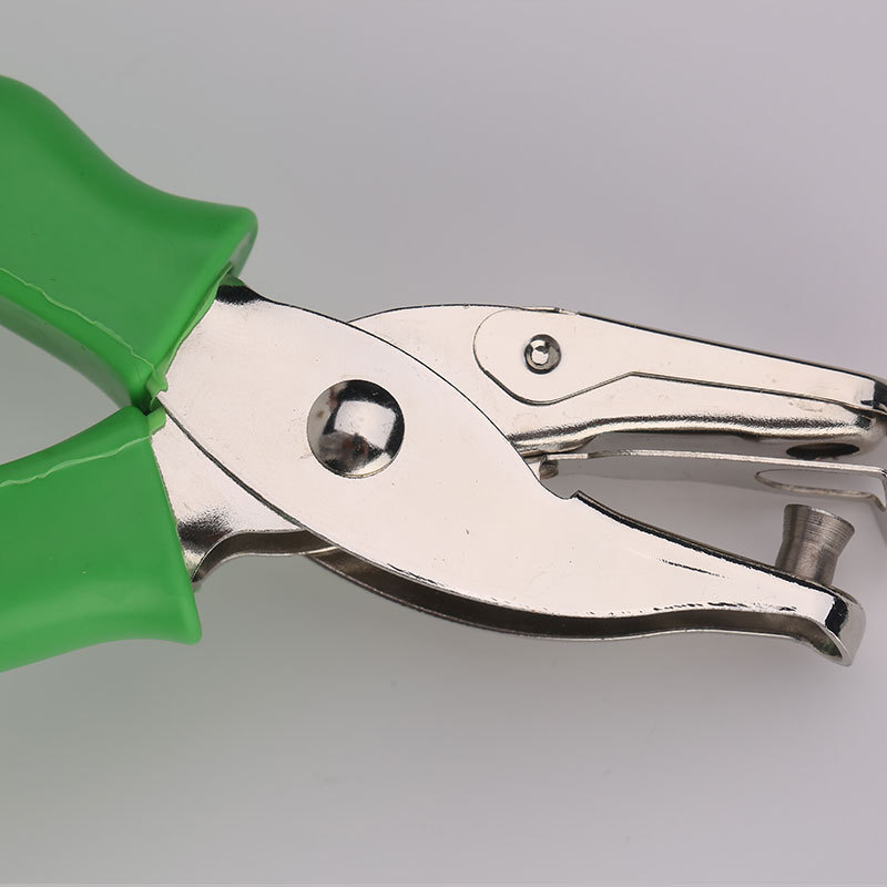1Pcs Metal Punching Pliers Green Punching Pliers Hand Held Punching Pliers Ticket Checker Pliers Single Hole Paper Punch_voghion.com