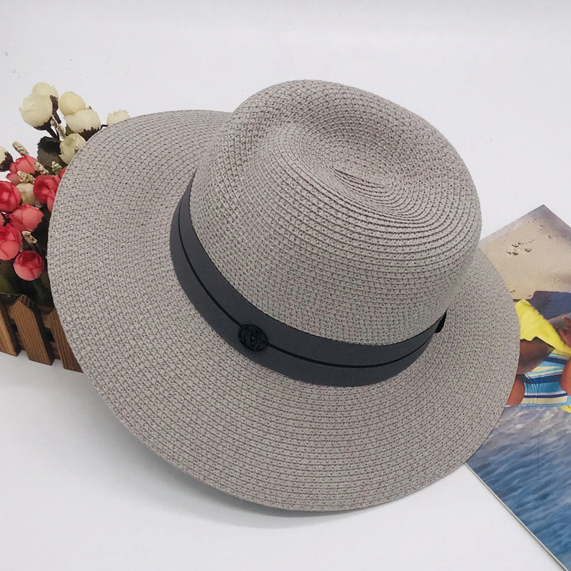 Cappello da sole da donna primaverile ed estivo pieghevole Cappello Panama British cappello di paglia con protezione solare Cappello da spiaggia_voghion.com