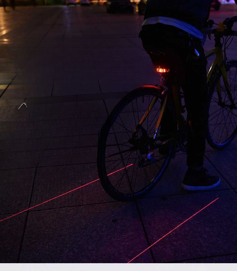 Fahrrad Schwanz Mountainbike Nacht Reiten Laser Blinkende Hinten Radfahren Warnung Flash Licht Ausrüstung Zubehör_voghion.com