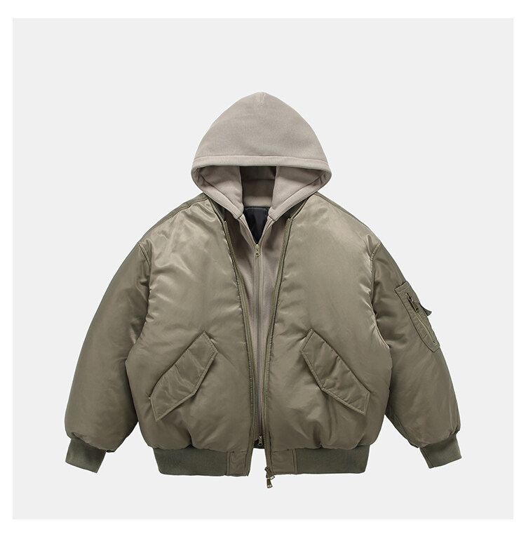 Men’s Hooded Flight Jacket – Streetwear Layered Bomber With Detachable Inner Hoodie (M-2XL)_voghion.com