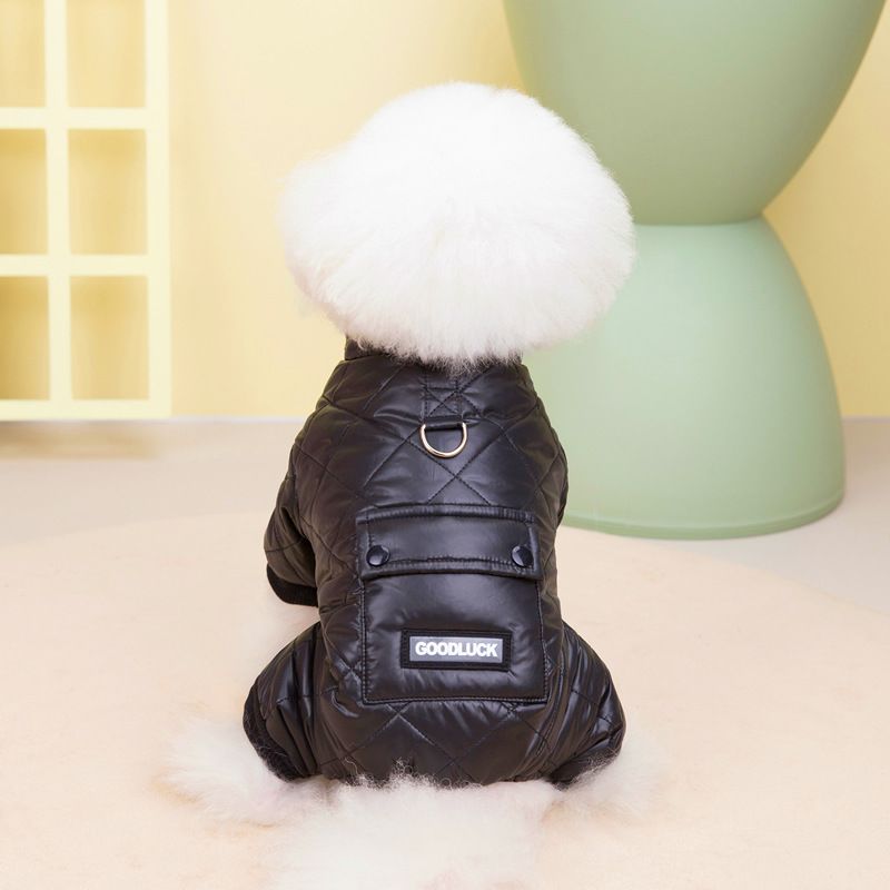 Abbigliamento per cani, cappotto per animali, impermeabile da neve, autunno e inverno, nuovo articolo 22, cappotto in cotone a quattro zampe di buona fortuna_voghion.com