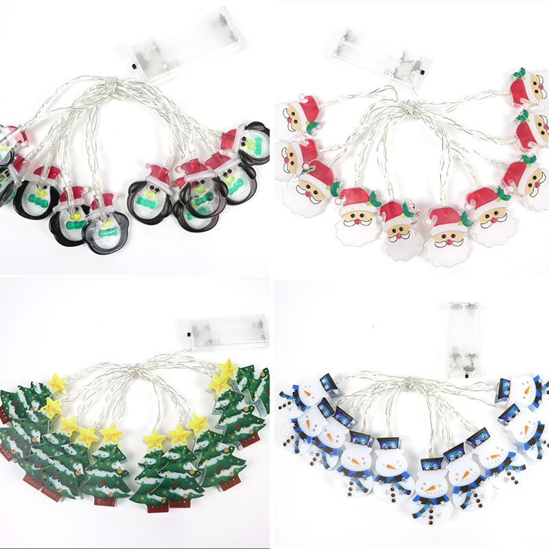 Nueva cadena de luces LED navideñas, luces de colores para el festival de Papá Noel, cadena de luces decorativas para árbol de Navidad, luces de Papá Noel_voghion.com