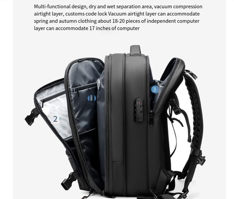 Reise-Vakuum-Rucksack Herren Business Multifunktions-Computertasche Vakuum-Kompressionsbeutel Rucksack mit großer Kapazität TPU_voghion.com