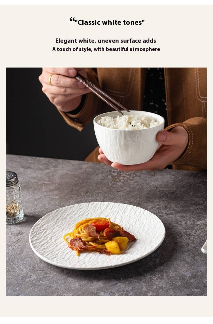 Keramische dinerbordenset - 10,5" ondiepe pastaborden voor steak, Italiaanse en Japanse keuken, stijlvolle schaal van aardewerk voor thuis en in restaurants_voghion.com