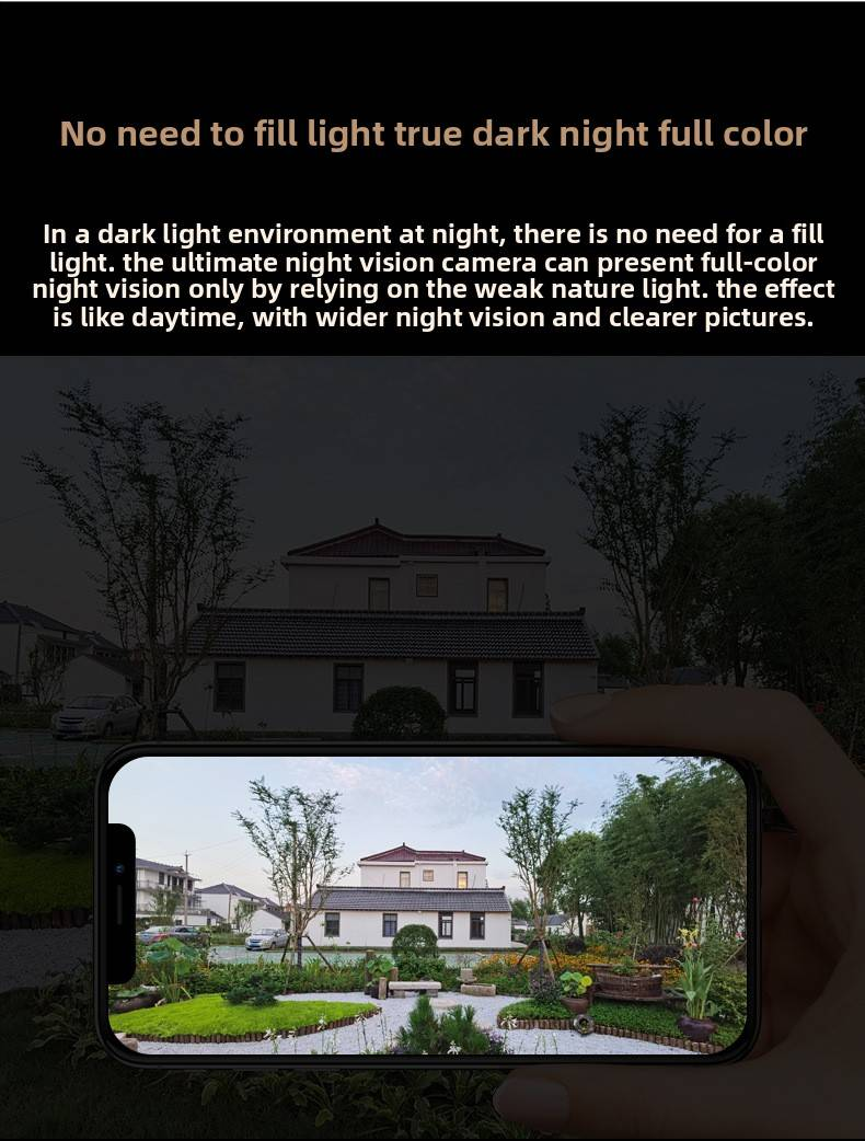 Solar Security Camera Low Power Consumption Starlight Night Vision Wireless Home Monitoring With Mobile Remote Viewing (AI Motion Detection)_voghion.com