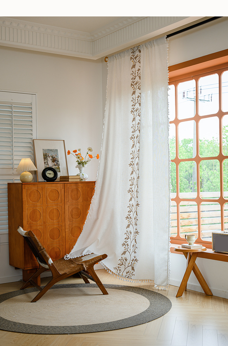 Cotton And Linen Semi Blackout Curtains Simple Modern Small Short Curtains Bay Window Curtains Kitchen Balcony Bedroom Partition Decoration_voghion.com