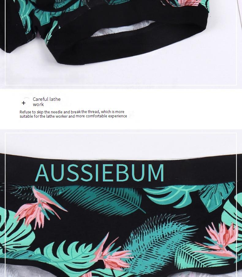 Intimo traspirante in cotone a vita bassa per coppie - Boxer con stampe divertenti e mutandine hipster - Lingerie unisex comoda per la spiaggia e l'uso quotidiano_voghion.com