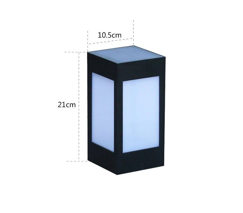 Luci da parete per esterni alimentate a energia solare, luci da giardino, luci a colonna quadrate impermeabili per cortili, ville e vialetti_voghion.com