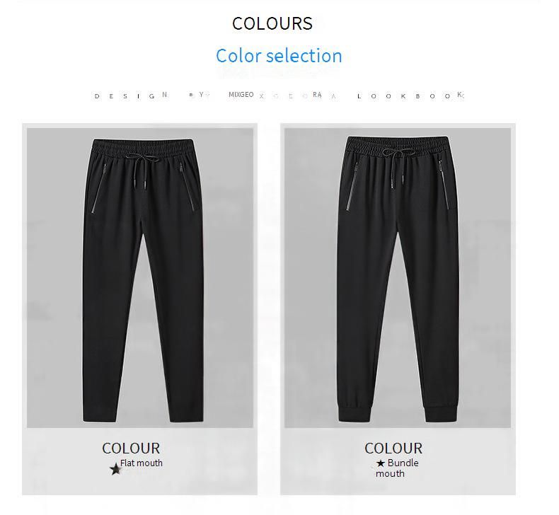 Pantaloni da jogging casual in stile coreano da uomo - Elastico in vita, tinta unita, vestibilità ampia e gamba dritta per streetwear e tempo libero (taglie dalla L alla 6XL)_voghion.com