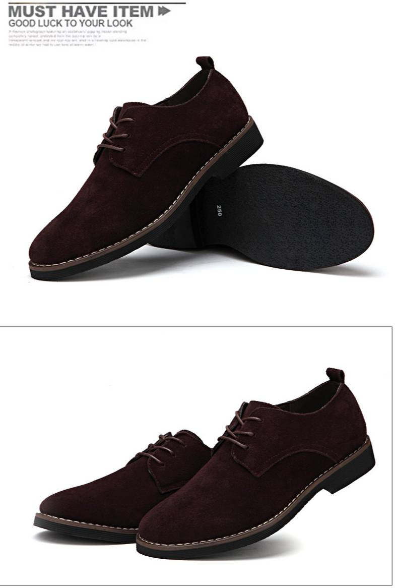 Herrenschuhe Herrenlederschuhe Mattierte Lederschuhe Wildlederschuhe im britischen Stil Business-Freizeitschuhe Große Herrenschuhe_voghion.com