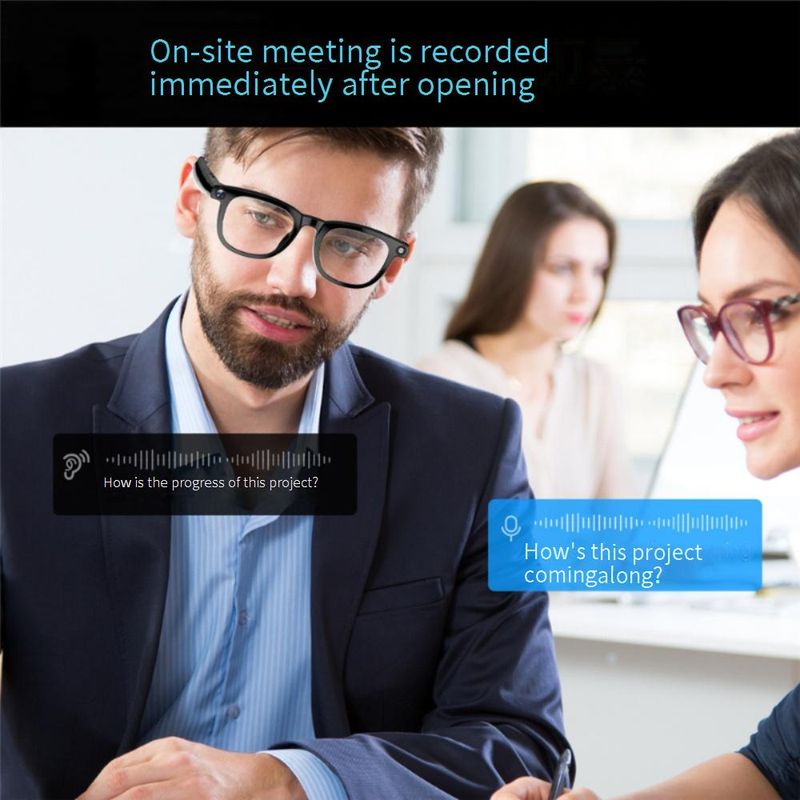 TROZUM CY01 Smart Glasses With AI Translation, 800W Camera, Bluetooth Calls & Music, Sun & Blue Light Protection_voghion.com