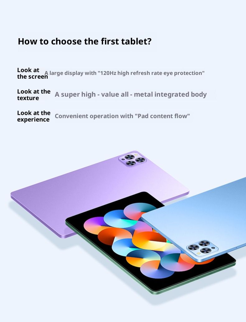 Octa-Core 10,1 Zoll 4G Business-Tablet – Android-Betriebssystem, 32 GB/64 GB Speicher, Dual-SIM, IPS-Bildschirm, Bluetooth (Blau/Weiß/Grün/Lila)_voghion.com