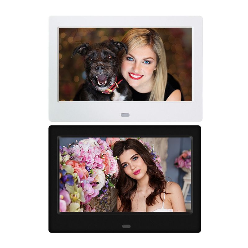 7inch HD LED Digital Frame Clock Calendar With Remote Control 800*480 Music Photo Video Player For Friends_voghion.com