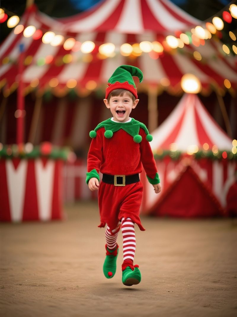 Disfraz de elfo navideño para niños: vestido de fantasía verde con sombrero, cinturón, cubrepiés y calcetines para actuaciones en el escenario y para combinar con toda la familia._voghion.com