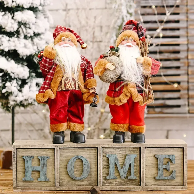 1 ~ 4 STÜCKE 2025 Weihnachtsdekoration Für Zuhause Weihnachtsmann Puppe 30 cm Navidad Party Decor Weihnachtsschmuck Neujahrsgeschenk_voghion.com