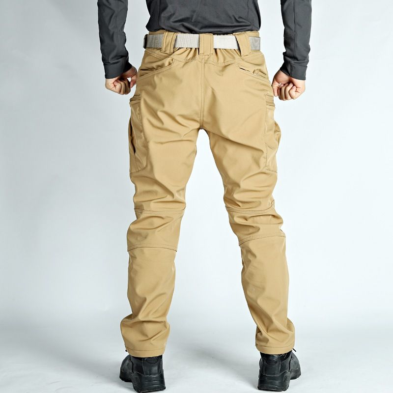 Thermo-Cargohose für Herren im Winter – Fleecegefütterte taktische Softshellhose für Outdoor-Sportarten (X7-Serie, Grau/Braun/Camouflage/Schwarz/Khaki, Größen S-4XL)_voghion.com