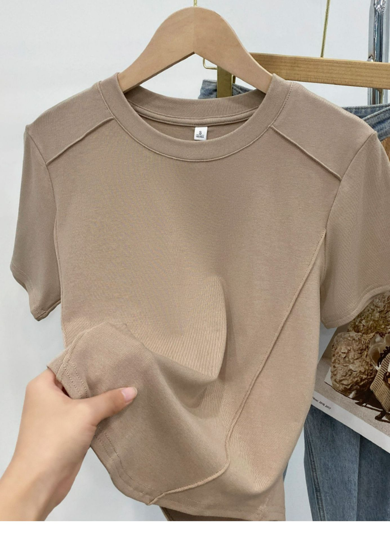 Γυναικείο καλοκαιρινό πουκάμισο με ίσιους ώμους, νέο στυλ και κομψό σχέδιο για μείωση της ηλικίας, με ψαροκόκαλο_voghion.com