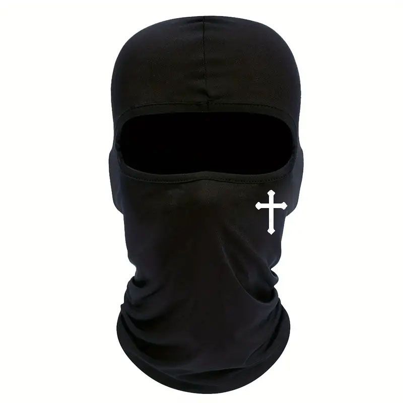 Ademend zwart bivakmutsmasker - vochtafvoerend polyester voor fietsen, wandelen en buitensporten - lichtgewicht en comfortabel unisex ontwerp_voghion.com