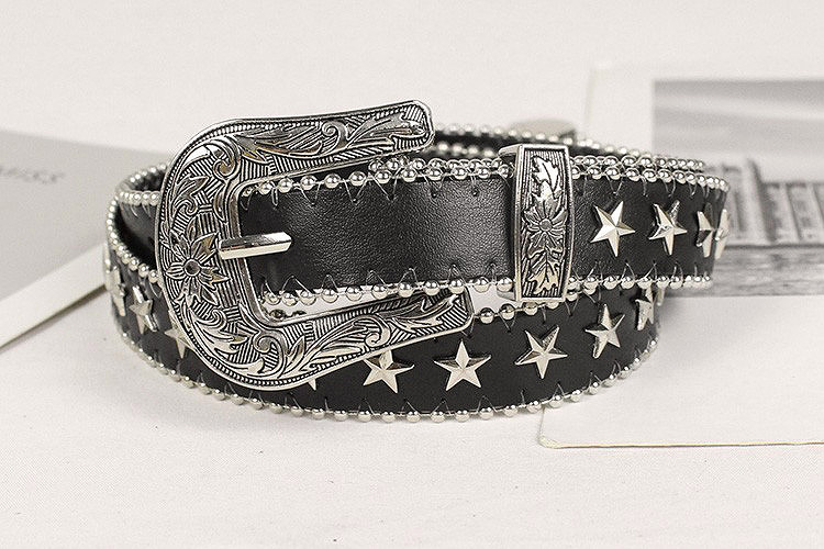 Ceinture fine en métal polyvalent pour femmes, nouveau Style Punk, ceinture en jean, Rivet décoratif, petite ceinture de pantalon_voghion.com