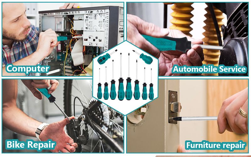 6-12Pcs Magnetic Screwdrivers Set Phillips Flat Professional Screwdriver Set Screw Driver Kit Electrician Tools Hand Tools_voghion.com