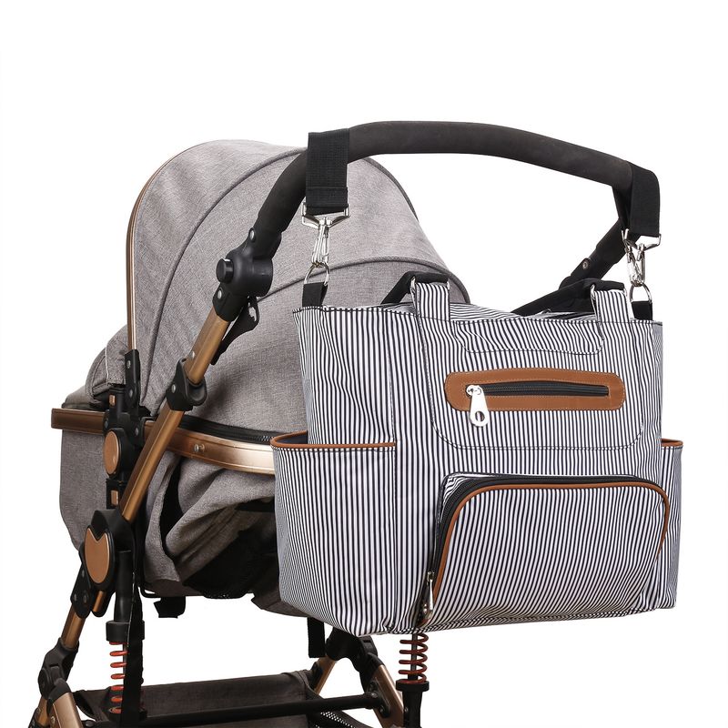 Aboutbaby Large Capacity 7-Piece Diaper Bag Set Multi-Functional Shoulder Tote With Spacious Compartments Stylish & Durable Polyester Travel Daily Use_voghion.com