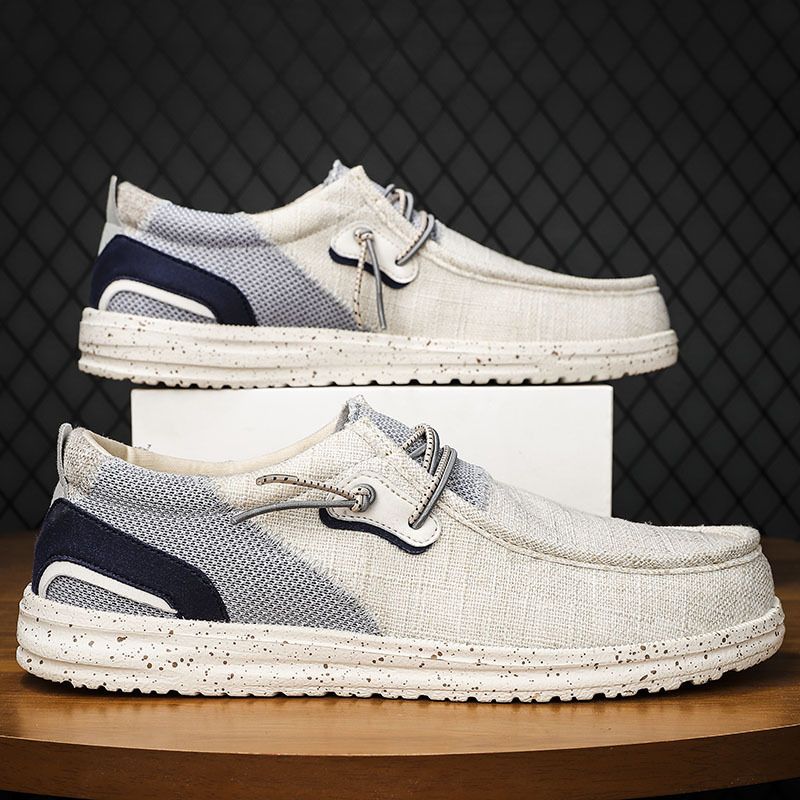 Große Größe 40-48 Lässige Stoff-Loafer Leichte Herrenschuhe_voghion.com