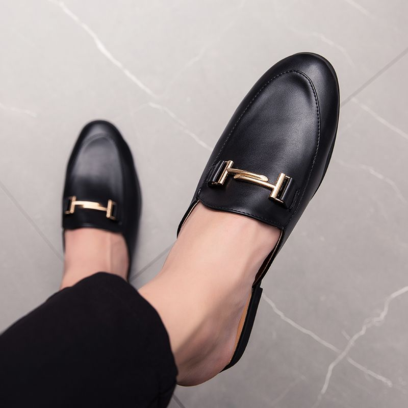 P7 YEINSHAARS Designer Slipon Casual Marke Hochwertige Echtes Leder Slipper Loafers Sommer Halbschuhe Für Männer_voghion.com
