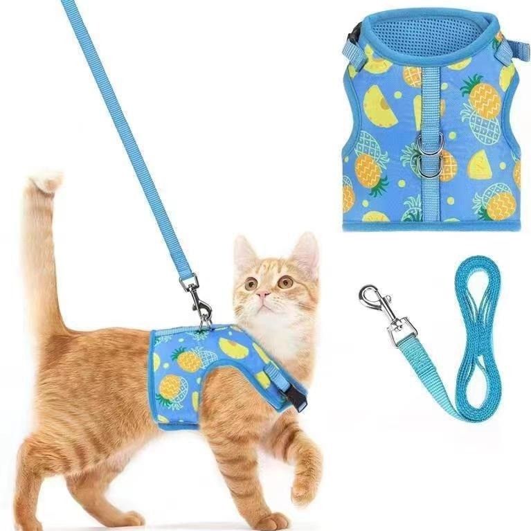 Vest Style Anti-Escape Cat Leash Breathable Pet Harness_voghion.com