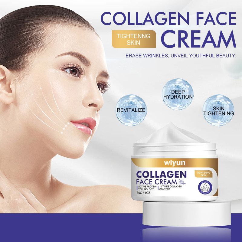 Le collagène WIYUN est tendre, lisse, humide, ferme, le collagène illumine et entretient la crème pour le visage_voghion.com