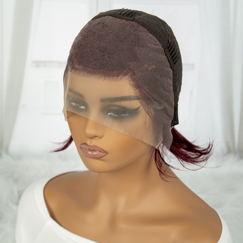 180% 13x4 människohår peruk Bob Cut peruk Kort rak peruk med flätor 13x4 spets främre människohår peruk för kvinnor_voghion.com