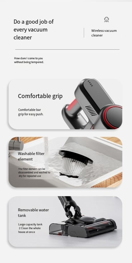 Vacuum Cleaner Household Brushless Motor Large Suction Carpet Dust Removal Mite Vertical Vacuum Cleaner Suction Drag One_voghion.com