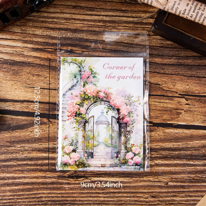 30 stuks/pak vintage tuinstickers, doe-het-zelf decoratie, bloemenpatronen, herbruikbaar, zelfklevend, perfect voor plakboeken en tijdschriften_voghion.com