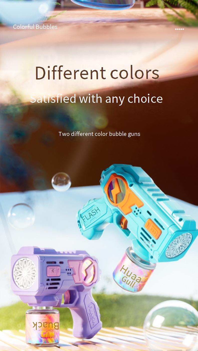 Automatic Bubble Gun For Kids - Electric Handheld Bubble Blaster With Leak-Proof Design_voghion.com