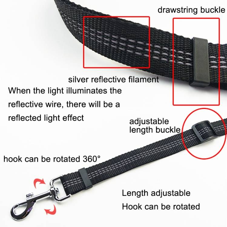 Pet Dual-purpose Car Reflective Seat Belt Dog Leash_voghion.com