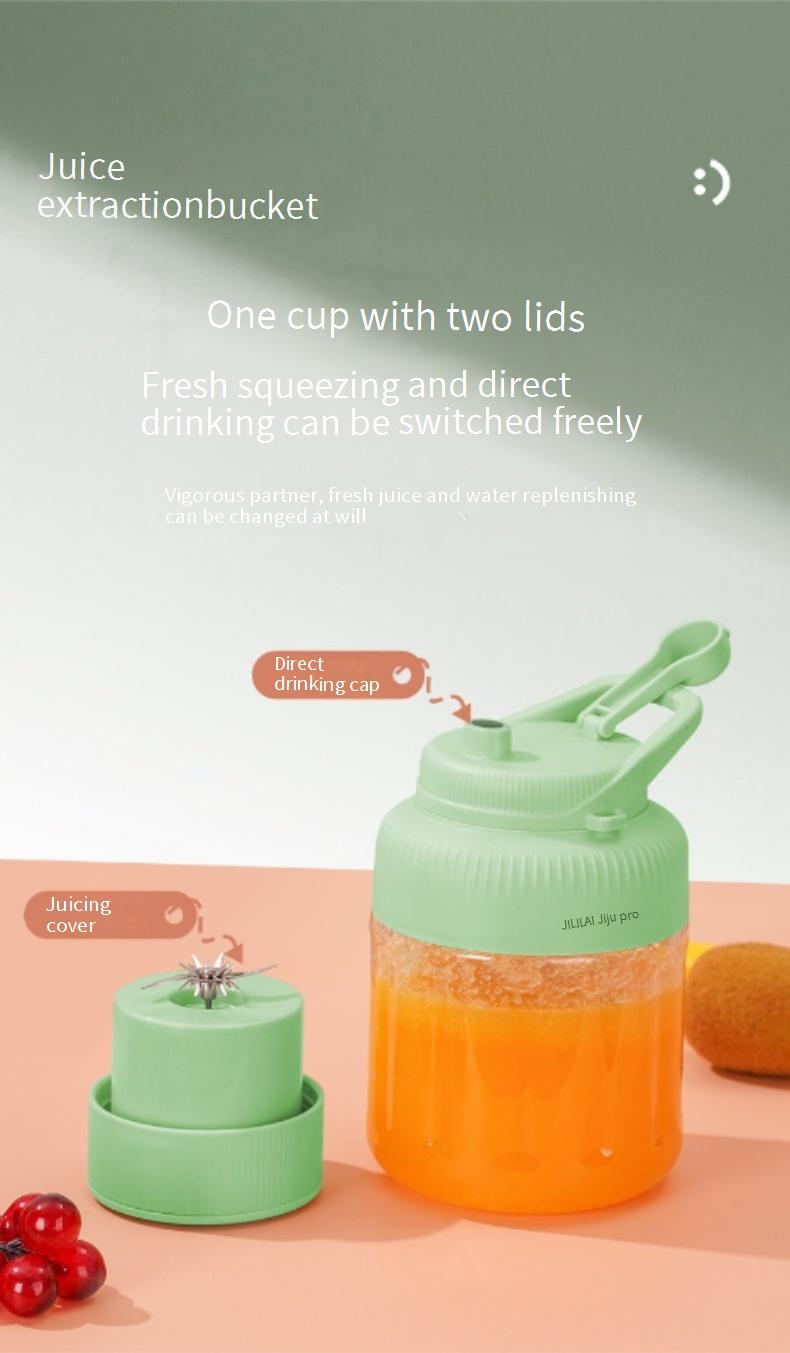 JLL1002 Tragbarer Mixerbecher, 150 W, 18.000 U/min, persönlicher Smoothie-Maker mit Edelstahlklinge, per USB wiederaufladbarer Mini-Entsafter für Zuhause, Wohnheim und Reisen_voghion.com
