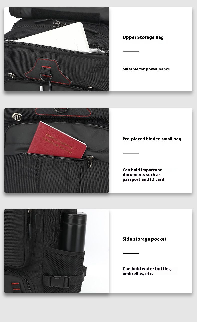 Durable Travel Backpack - Large Capacity Waterproof Hiking Backpack With Laptop Compartment & Shockproof Design, Stylish Streetwear Rucksack_voghion.com